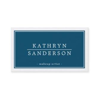 MODERN MINIMAL stylish border navy blue white type