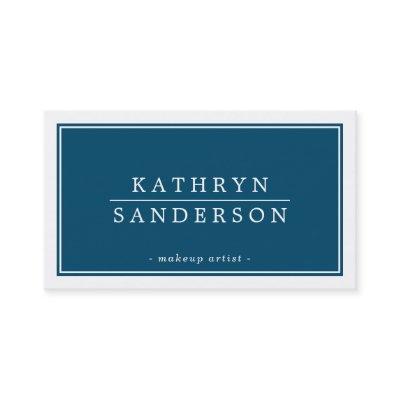 MODERN MINIMAL stylish border navy blue white type