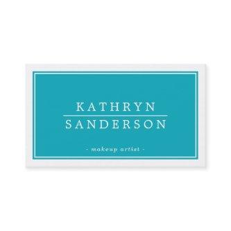 MODERN MINIMAL stylish border turquoise white type