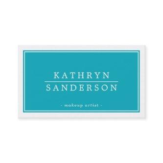 MODERN MINIMAL stylish border turquoise white type