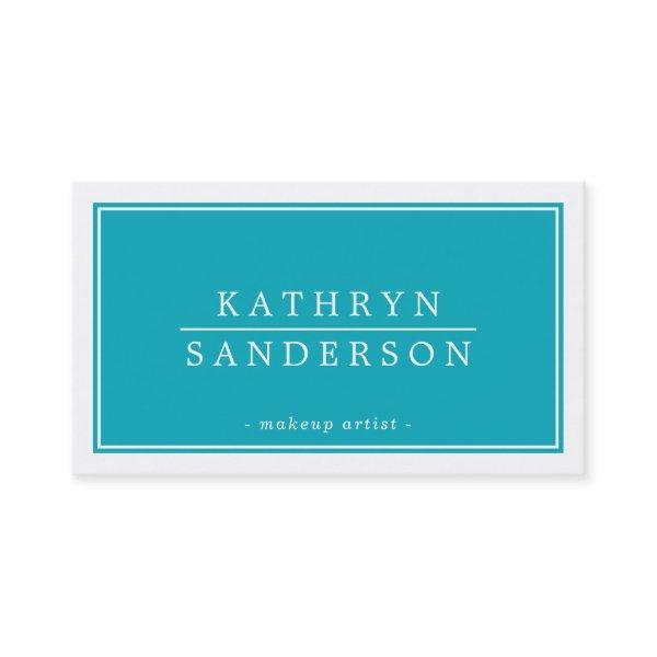 MODERN MINIMAL stylish border turquoise white type