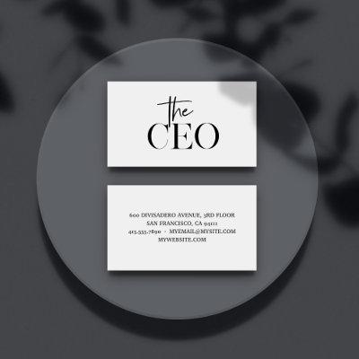 Modern Minimal The CEO Black