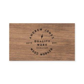 Modern minimal vintage typography rustic dark wood