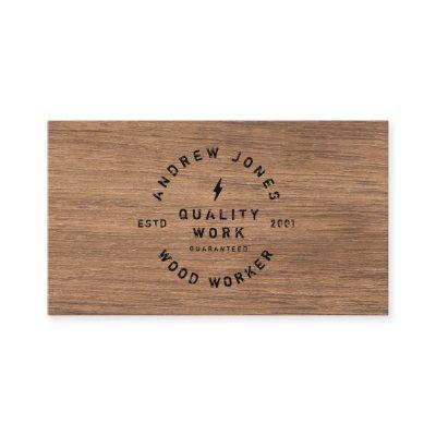 Modern minimal vintage typography rustic dark wood