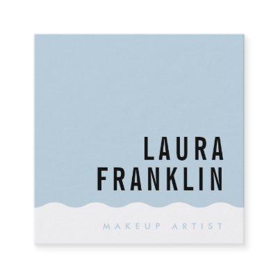 MODERN MINIMAL WAVE simple chic baby blue Square
