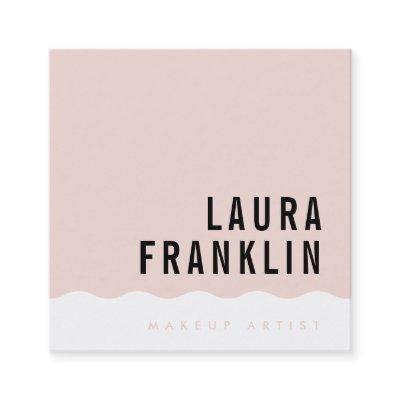 MODERN MINIMAL WAVE simple chic blush pink Square