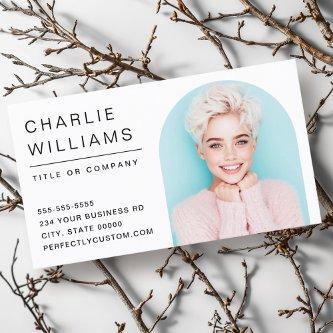 Modern minimal white arch photo frame