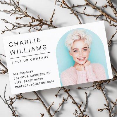 Modern minimal white arch photo frame