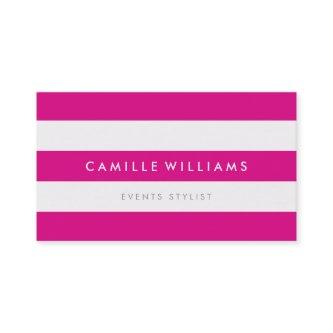 MODERN MINIMAL wide stripe pattern bright hot pink