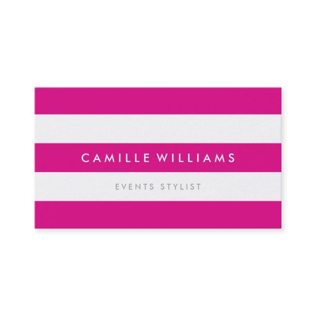 MODERN MINIMAL wide stripe pattern bright hot pink