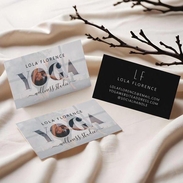 Modern Minimal YOGA Bold Text Overlay Custom Photo