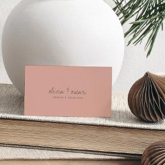 Modern MinimalHandwritten Script Dusty Rose Gray