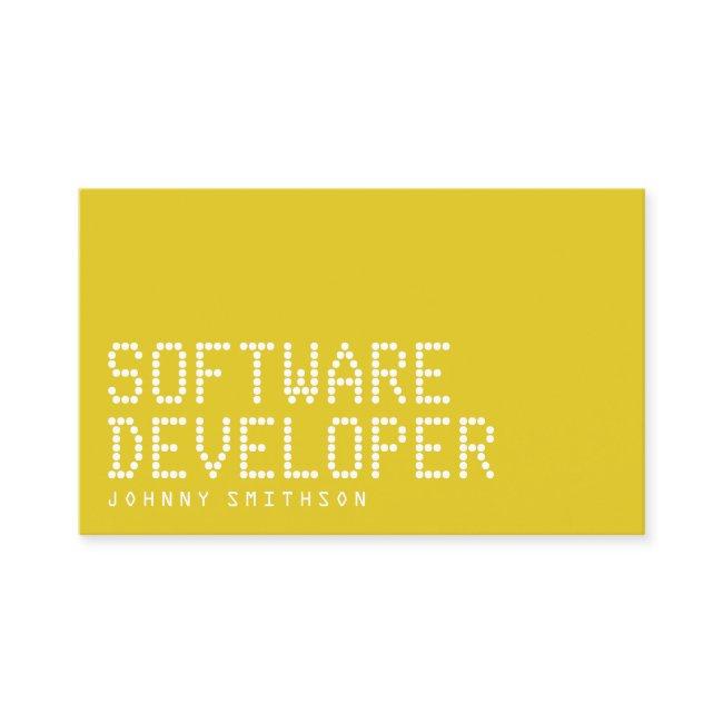 Modern minimalism style digital text lemon yellow