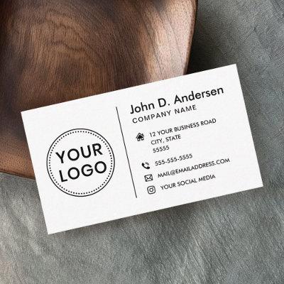 Modern minimalist add logo social media icons