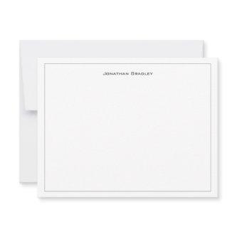 Modern Minimalist Black All Caps Typography Note Card