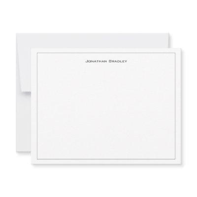 Modern Minimalist Black All Caps Typography Note Card