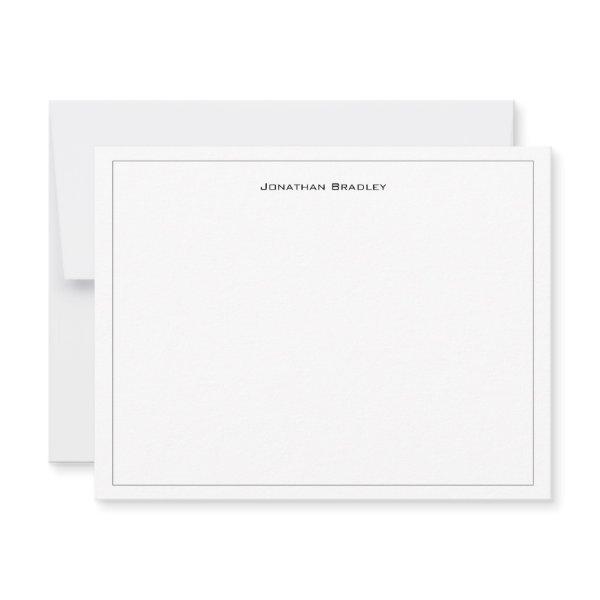 Modern Minimalist Black All Caps Typography Note Card