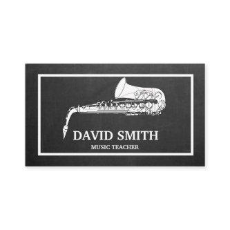 Modern Minimalist Black Chalkboard Musican