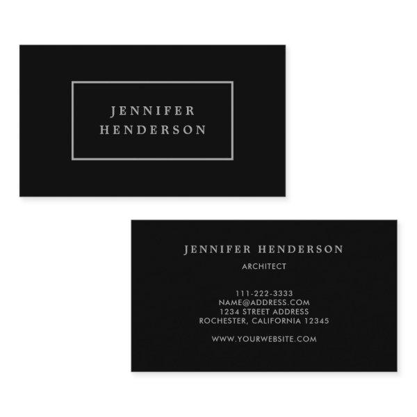 Modern minimalist black gray professional