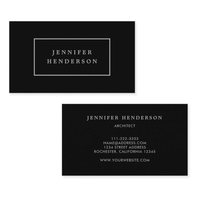 Modern minimalist black gray professional