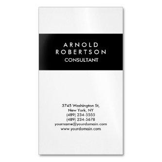 Modern Minimalist Black White Elegant  Magnet
