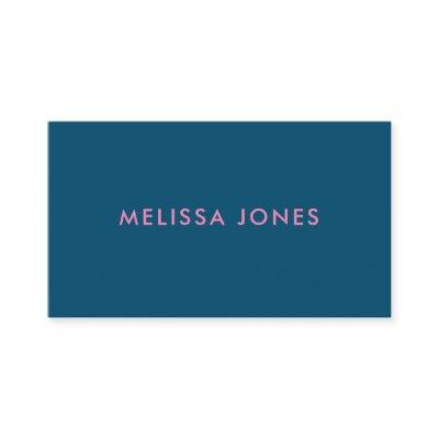 Modern Minimalist Blue Pink Professional
