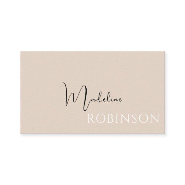 Modern Minimalist Boho Beige Script