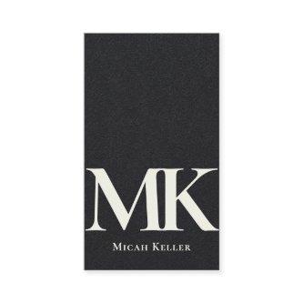 Modern Minimalist Bold Monogram Black and White