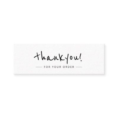 Modern Minimalist Business Thank You Order Insert