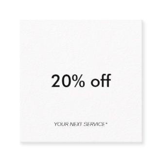 Modern Minimalist Clean Typography Layout Discount Square