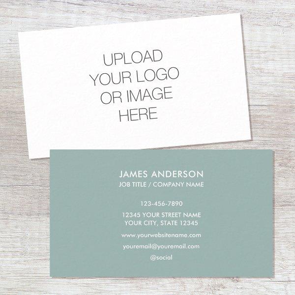 Modern Minimalist Custom Logo Sage Green