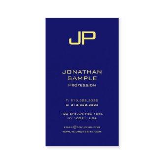 Modern Minimalist Elegant Gold Look Font Navy Blue