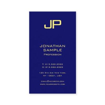 Modern Minimalist Elegant Gold Look Font Navy Blue