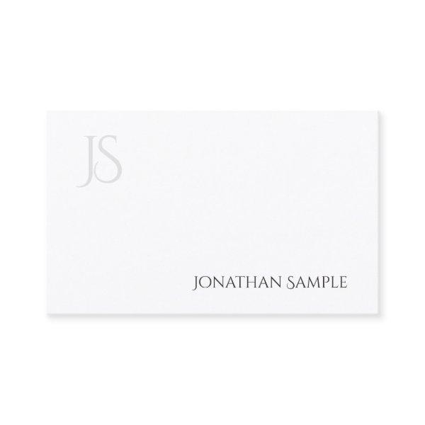 Modern Minimalist Elegant Monogram Simple Plain