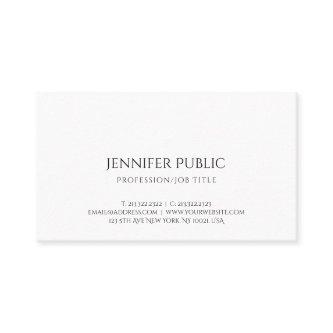 Modern Minimalist Elegant White Professional Plain