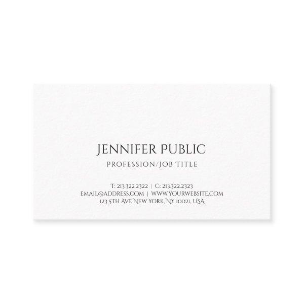 Modern Minimalist Elegant White Professional Plain