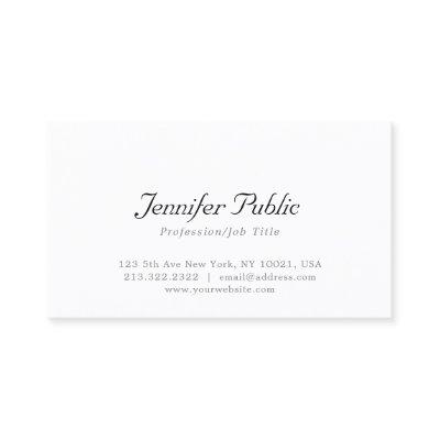Modern Minimalist Elegant White Simple Template