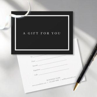 Modern minimalist Gift Certificate