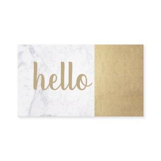 Modern Minimalist Gold Marble Hello Luxe Writer