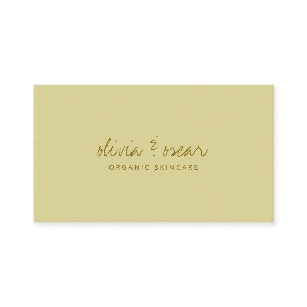 Modern Minimalist Handwritten Script Pastel Yellow