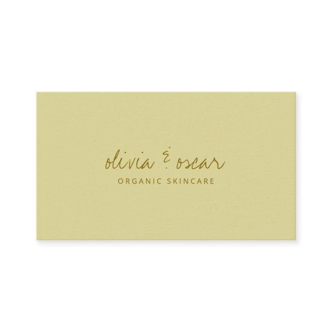 Modern Minimalist Handwritten Script Pastel Yellow