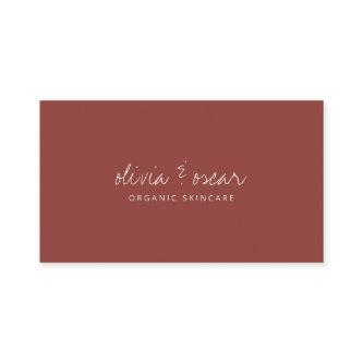 Modern Minimalist Handwritten Script Rust Brown