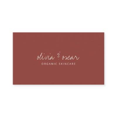 Modern Minimalist Handwritten Script Rust Brown