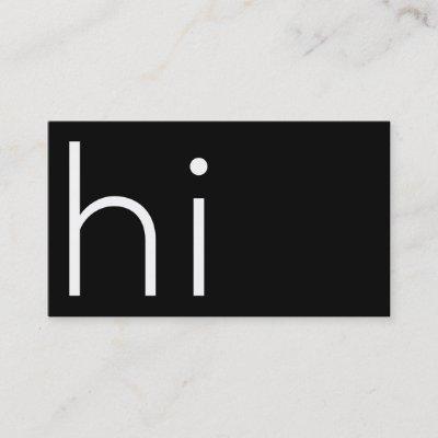 Modern minimalist HI - my name is design