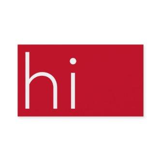 Modern minimalist HI - my name is design - red