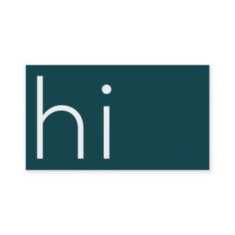 Modern minimalist HI - my name is design - teal