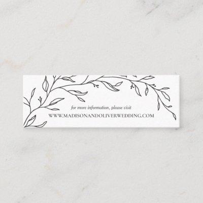 Modern Minimalist Laurel Branch Wedding Website  Mini