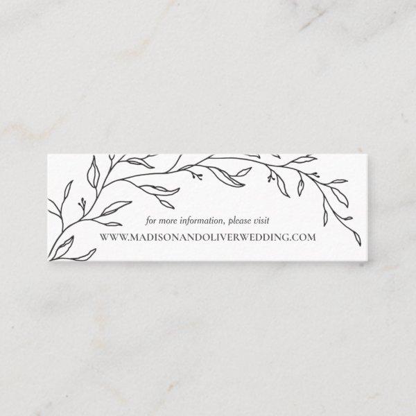 Modern Minimalist Laurel Branch Wedding Website  Mini