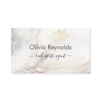 Modern Minimalist Marble Texture Neutral QR Code