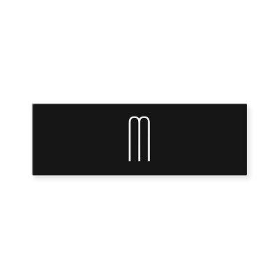 Modern Minimalist Monogram Black Mini